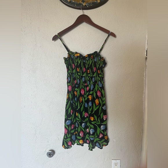 Urban Outfitters Sabrina Gauze Smocked Mini Dress - Picture 4 of 13